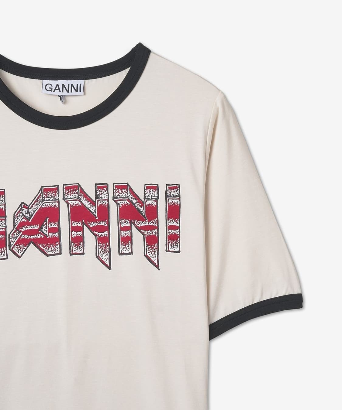 가니 로고 링거 반팔 티셔츠 아이보리 XS  상품이미지3