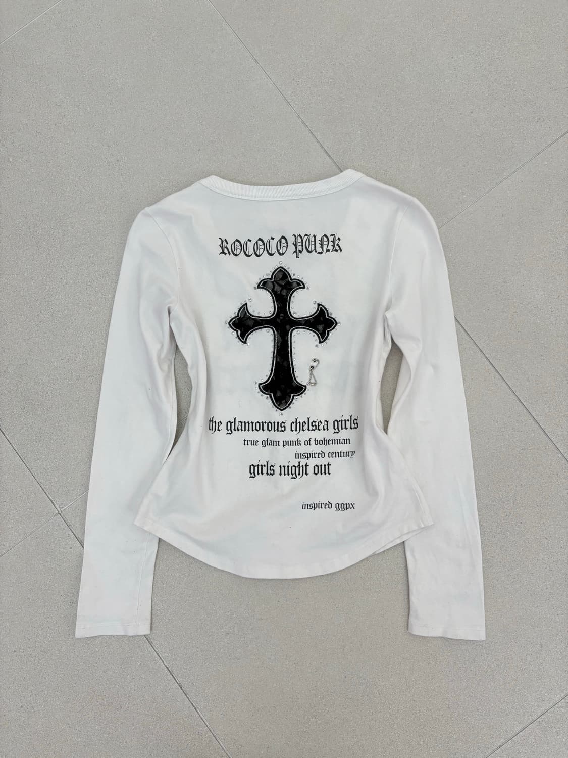 시스루 십자가 롱슬리브 상품이미지4