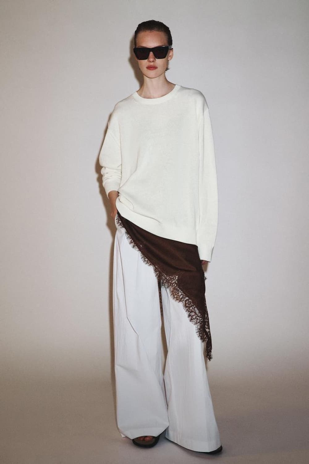 ZARA 자라 비대칭 레이스 원피스 상품이미지2