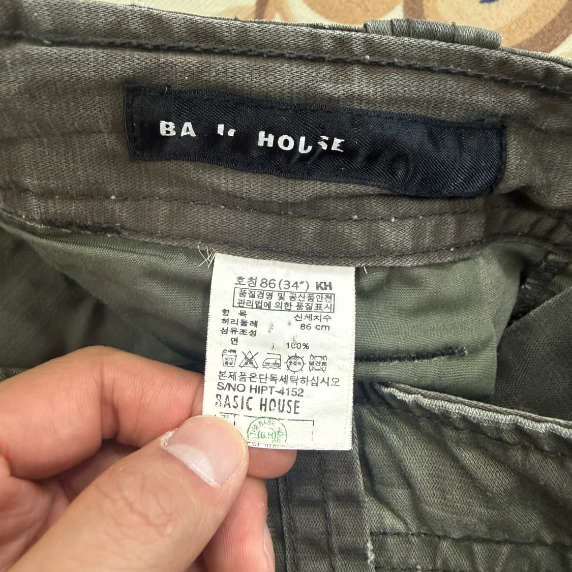 (34)00s 베이직 하우스 Basichouse 코튼 카모카고 반바지 상품이미지2