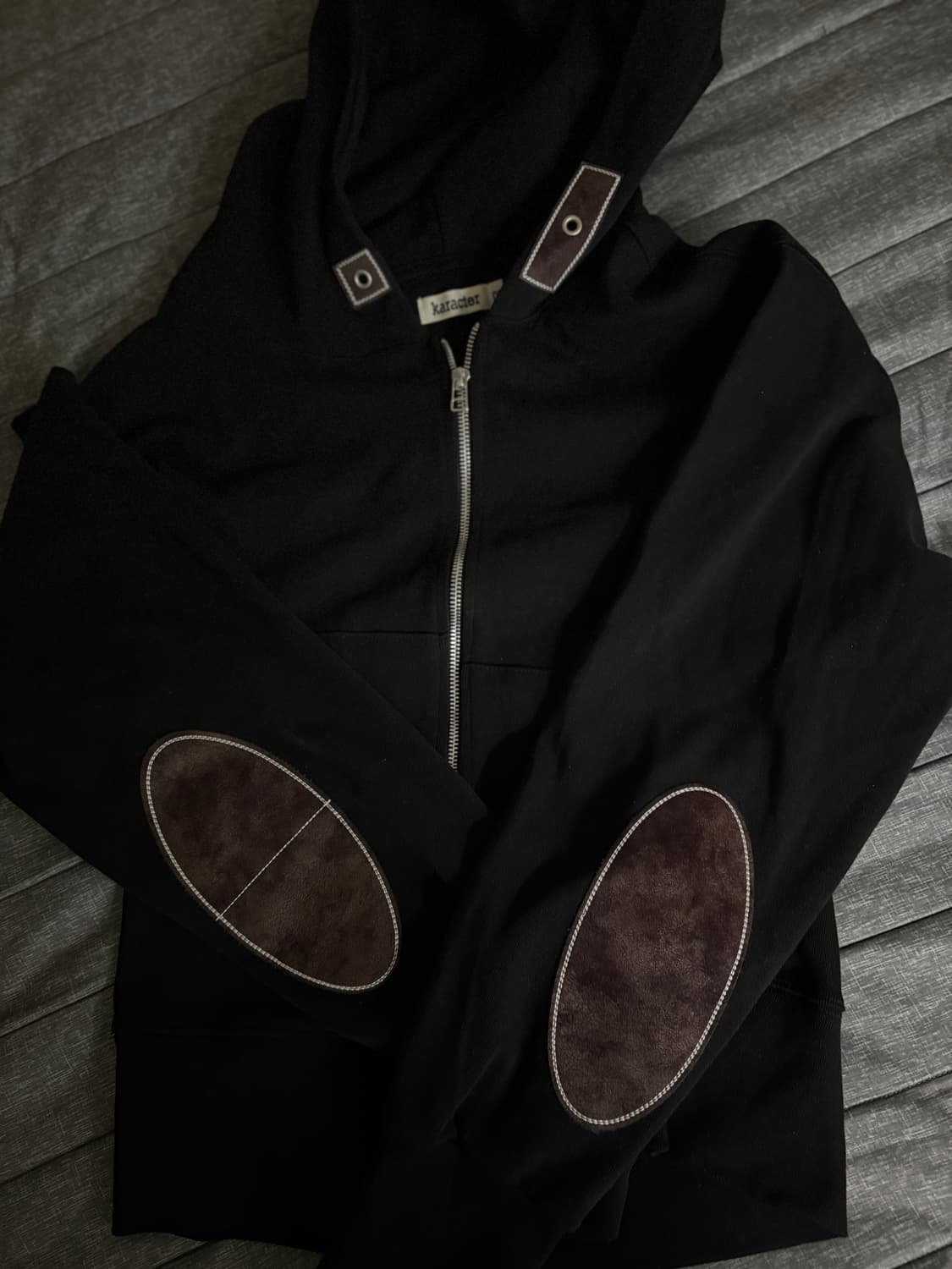 카락터 후드집업 Writer hooded zip-up / Black 01 상품이미지2