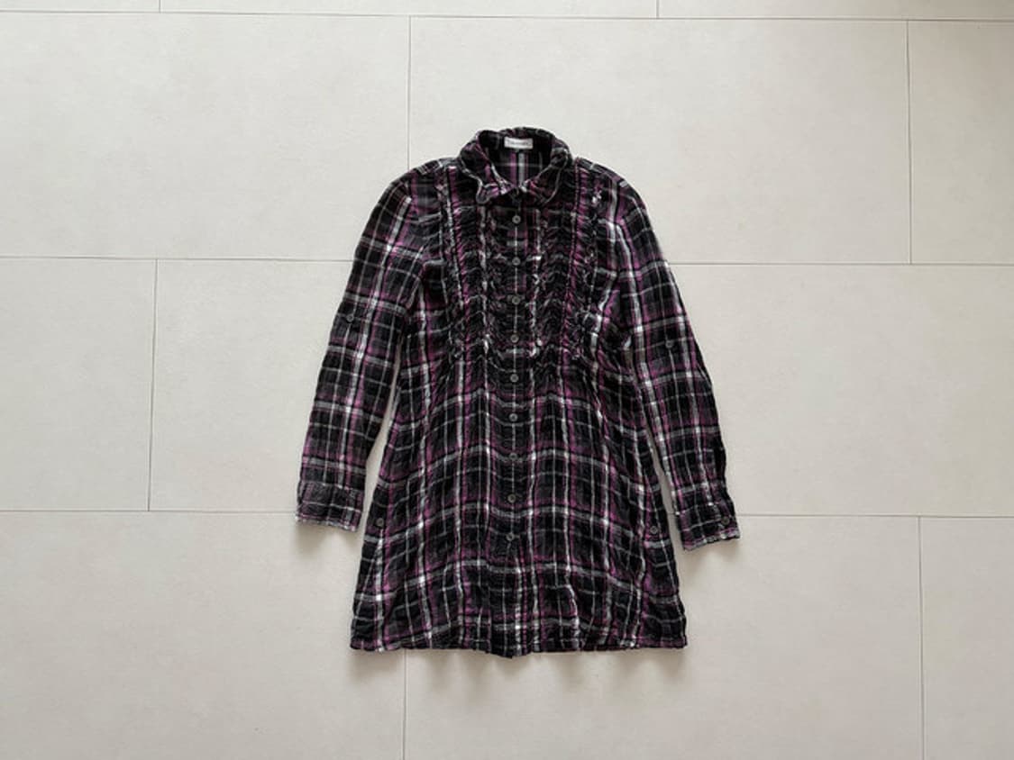 plaid frill shirt dress 상품이미지6