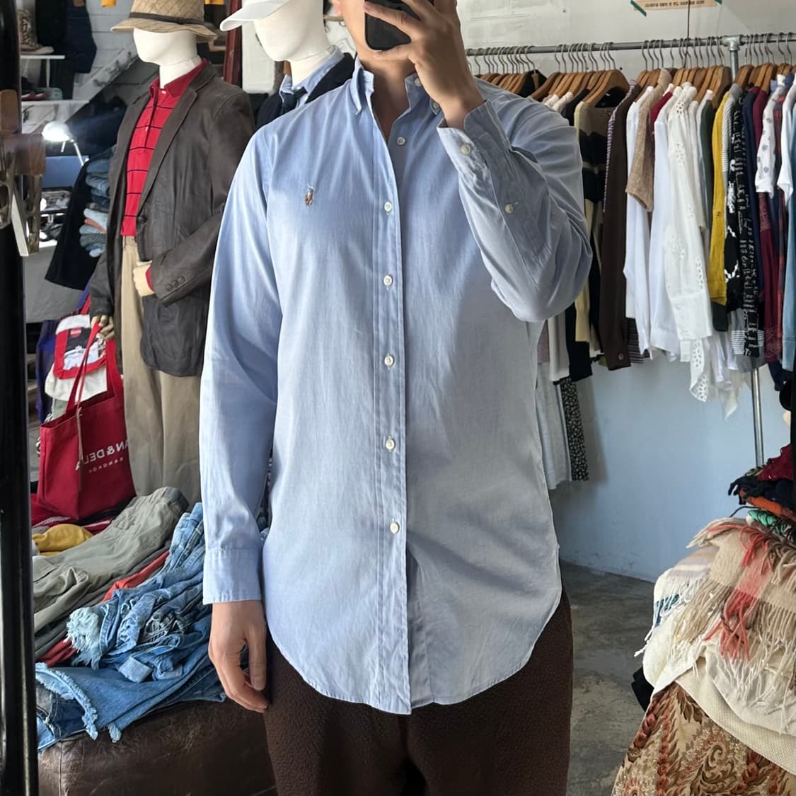 (착용컷) 폴로 랄프로렌 옥스포드 셔츠 (남성용 98) 상품이미지4