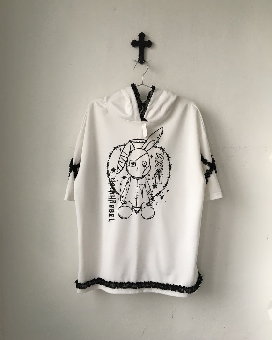 Rabbit ear hood printing hood 상품이미지2