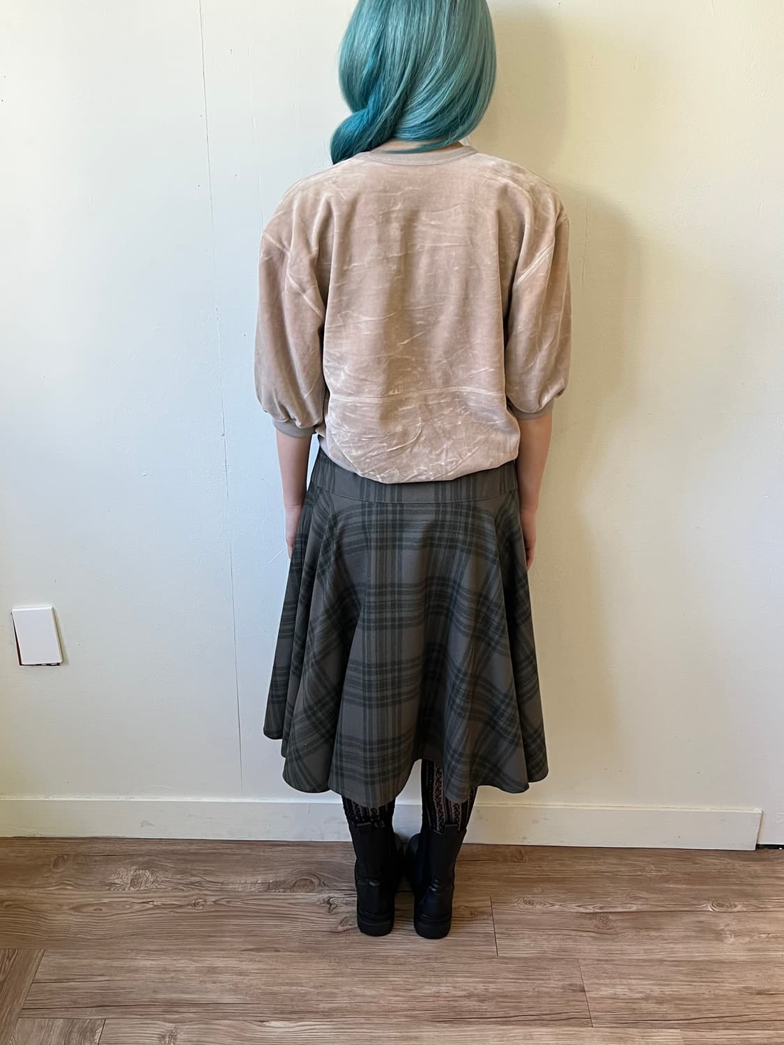 Yorkland 버튼업 체크 스커트 상품이미지9
