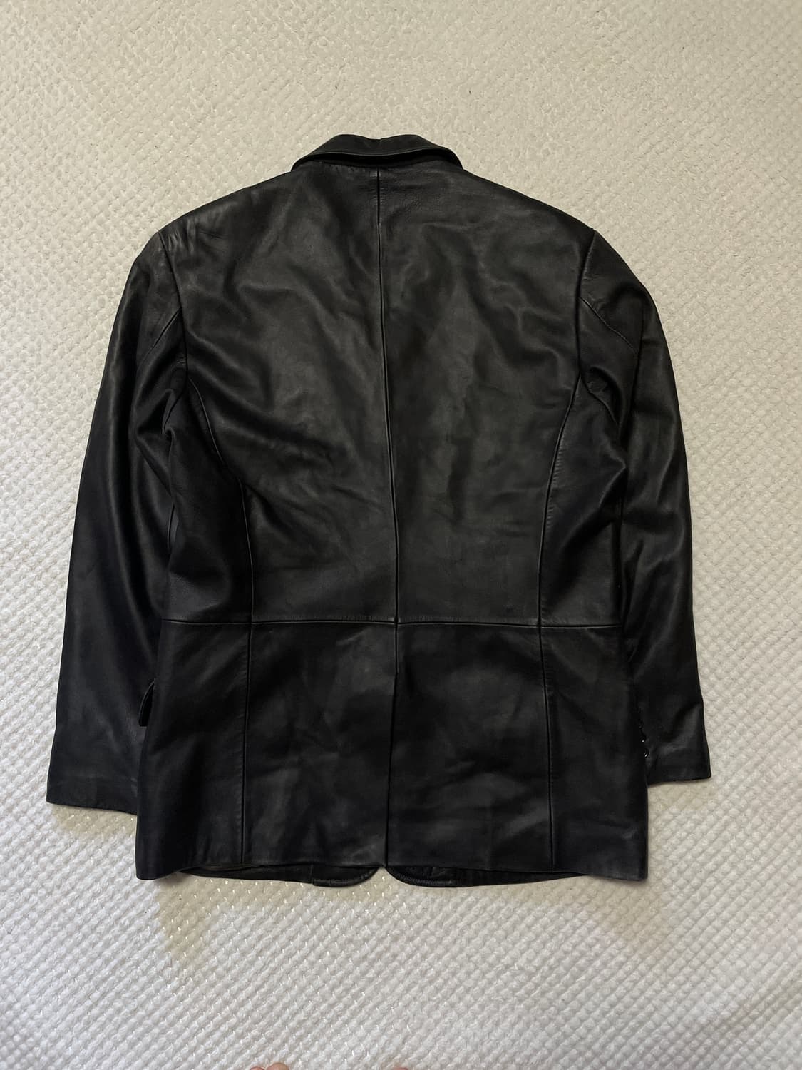 UNIQLO 유니클로 웨스턴 무드 3버튼 양가죽 레더 자켓 다크 브라운 상품이미지2