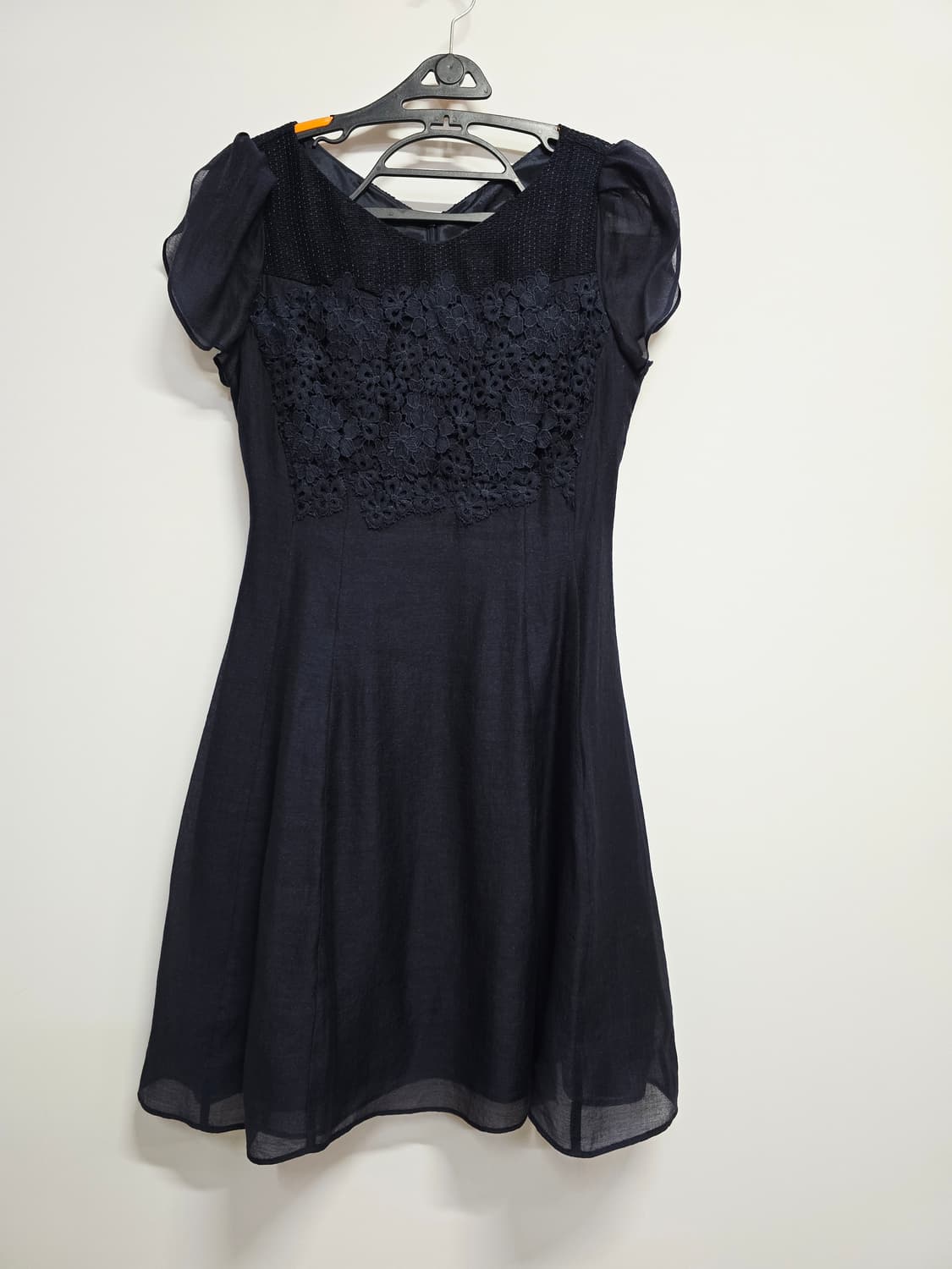 더아이잗 레이스 반팔 플레어 원피스 상품이미지1