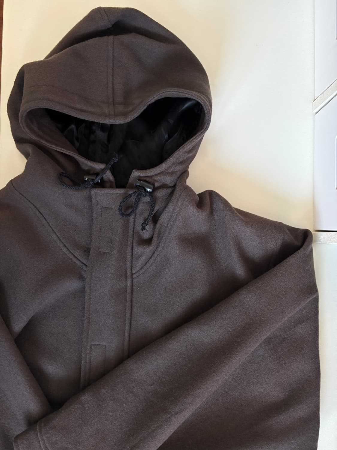 90s 올드 스투시 하프 울 코트 자켓 m사이즈 브라운 상품이미지3