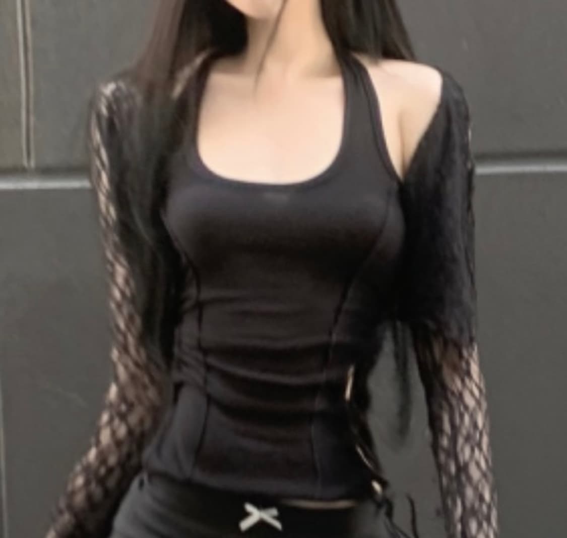 스젠 Hens Corset Halter Top 블랙 색상 판매 상품이미지5