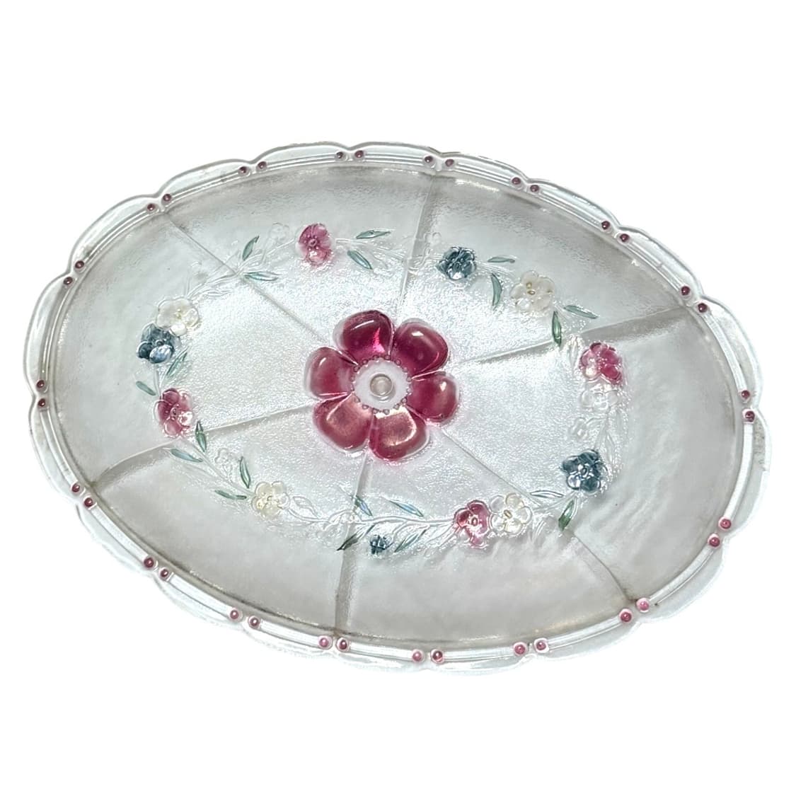 80s 플라워 릴리프 오벌 플레이트 상품이미지5