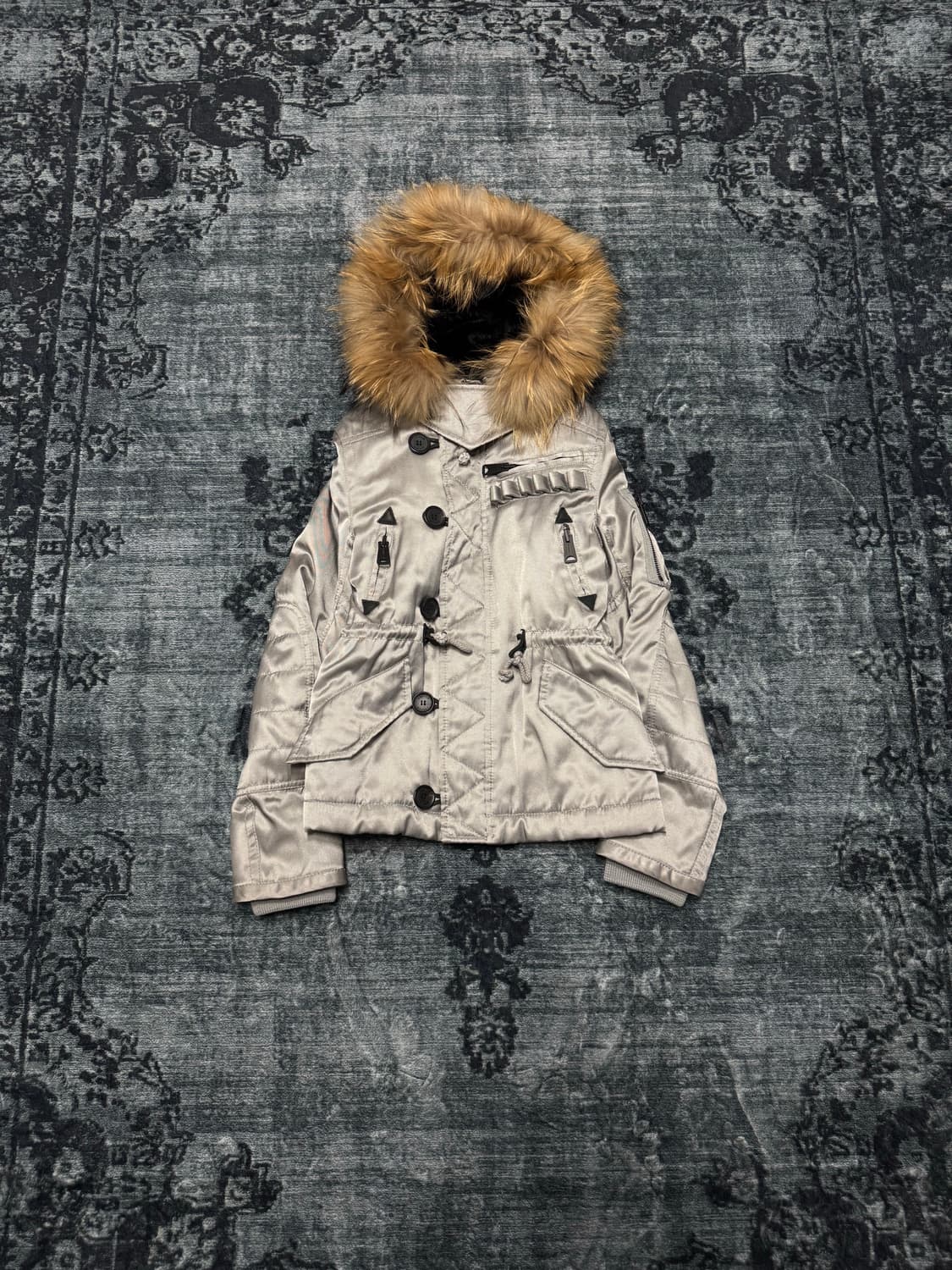 Moussy 00s fox fur trimming astronaut ja 상품이미지1