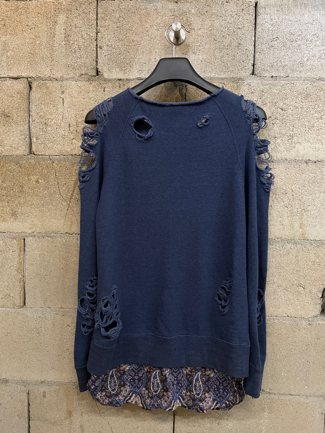 미하라 야스히로 레이어드 디스트레스드 맨투맨 상품이미지4