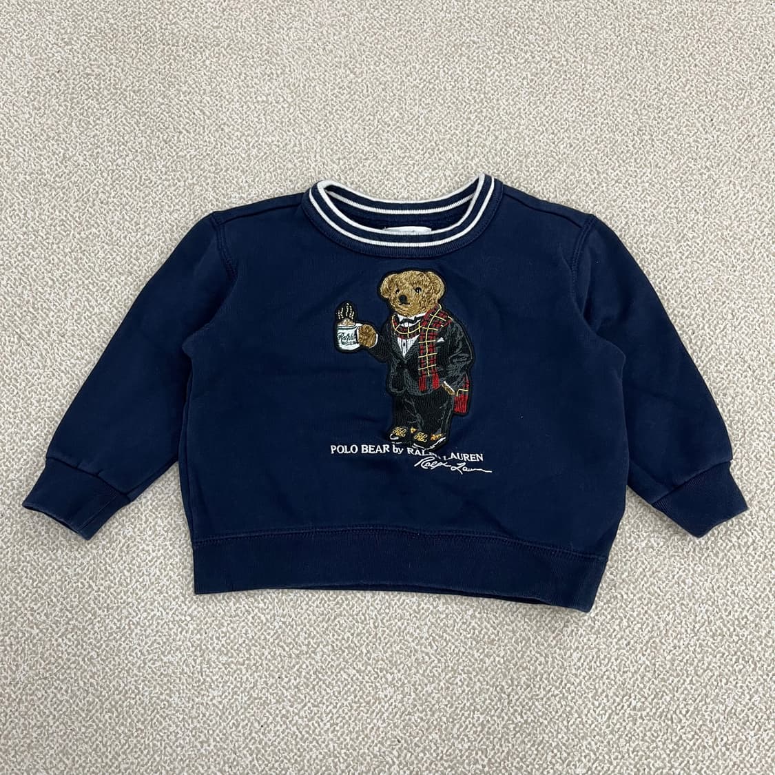 [18M] 폴로랄프로렌 키즈 베어 로고 맨투맨 스웻셔츠 0114M1 상품이미지1