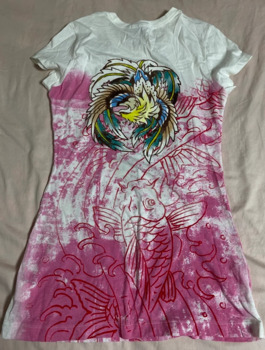 에드하디 핑크 프린팅 원피스 상품이미지3