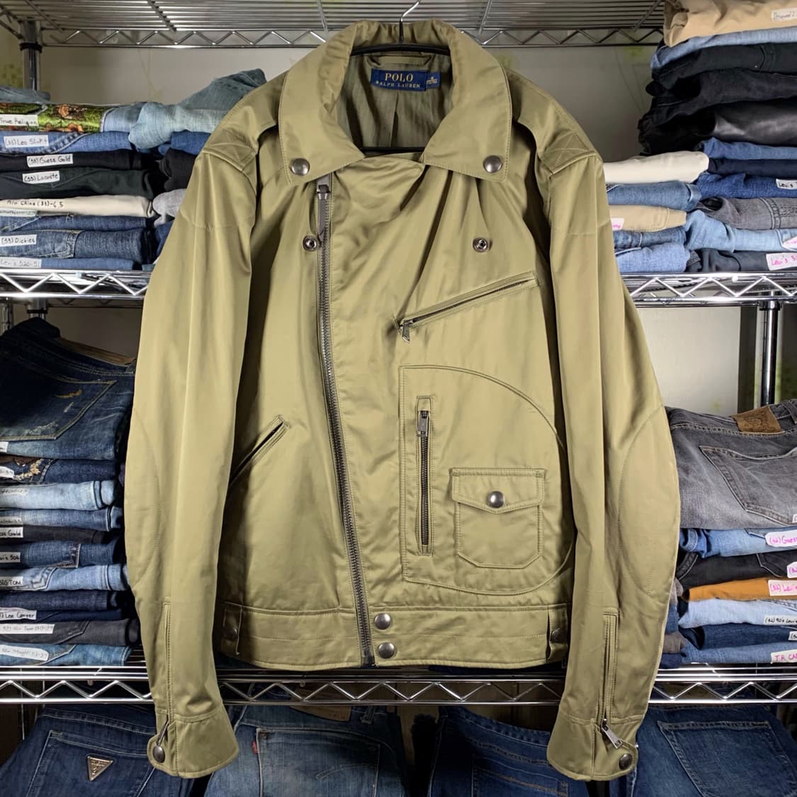 [표기 M, 실측 L] 폴로 랄프로렌 크롭핏 라이더재킷 상품이미지3