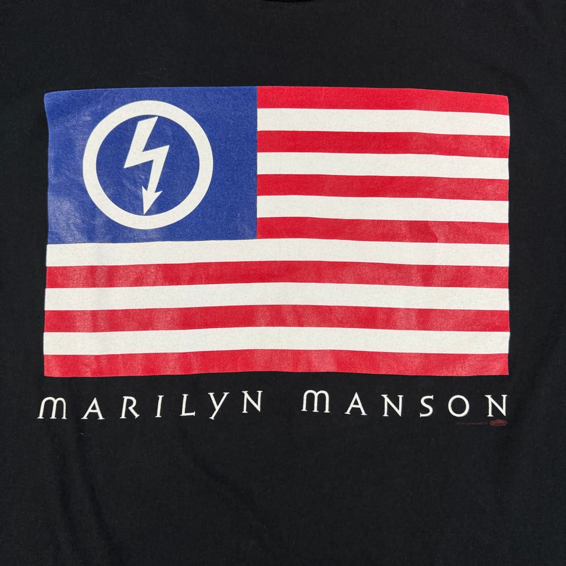90s Marilyn Manson 마릴린맨슨 성조기 티셔츠 상품이미지3