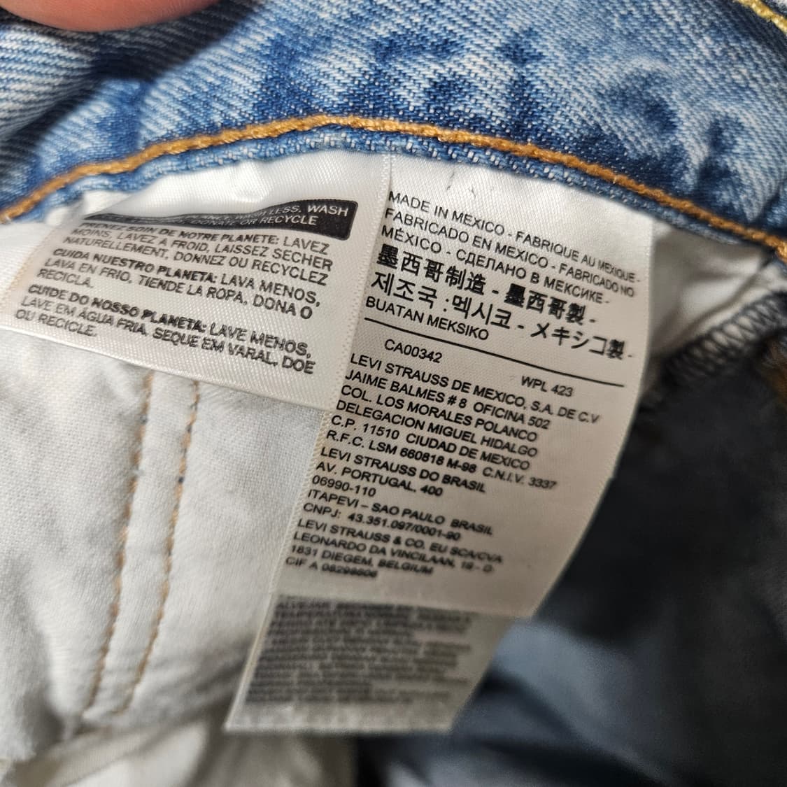 32 리바이스 502 패치워크 데님 반바지 상품이미지5