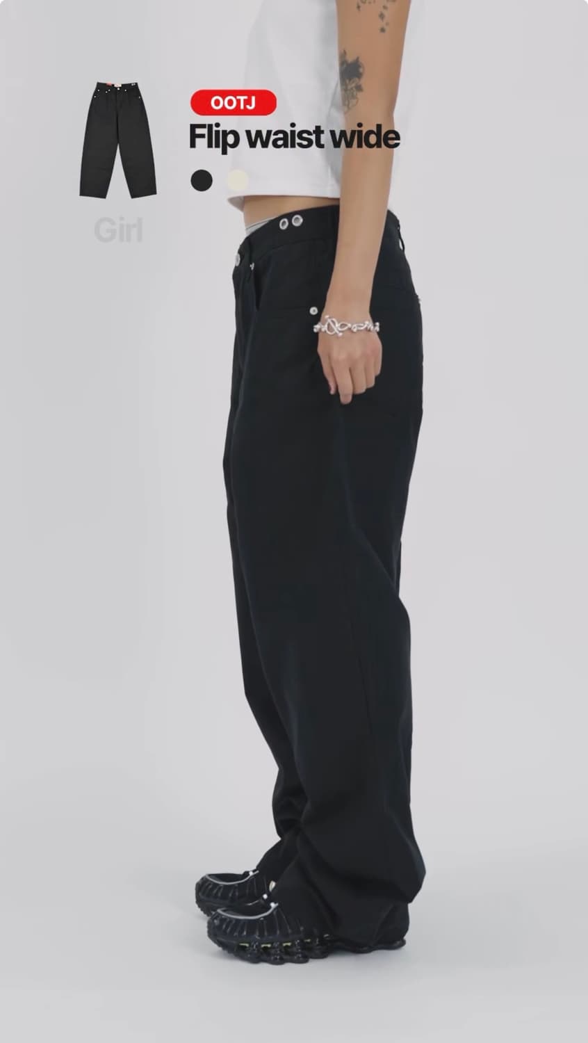Ootj 새깅팬츠 폴딩와이드팬츠 상품이미지2