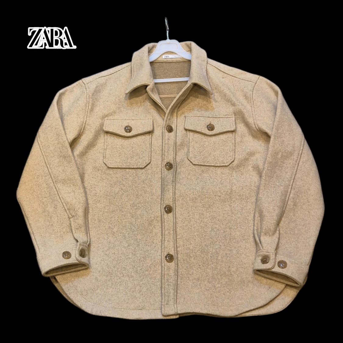 XL(착샷잇음) 자라 보카시베이지 셔츠자켓 상품이미지1