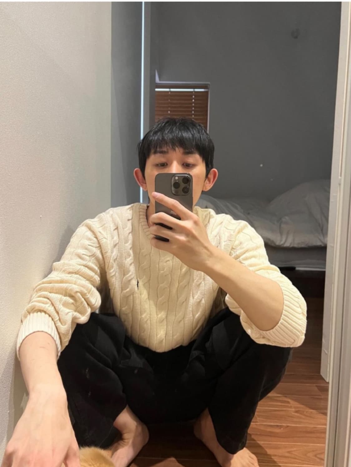 폴로 랄프로렌 케이블니트 아이보리 XL  상품이미지2