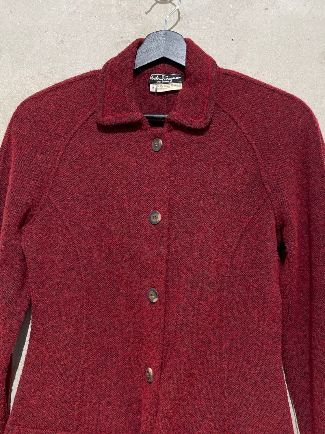 살바토레 페라가모 딥 레드 울 셋업 상품이미지3