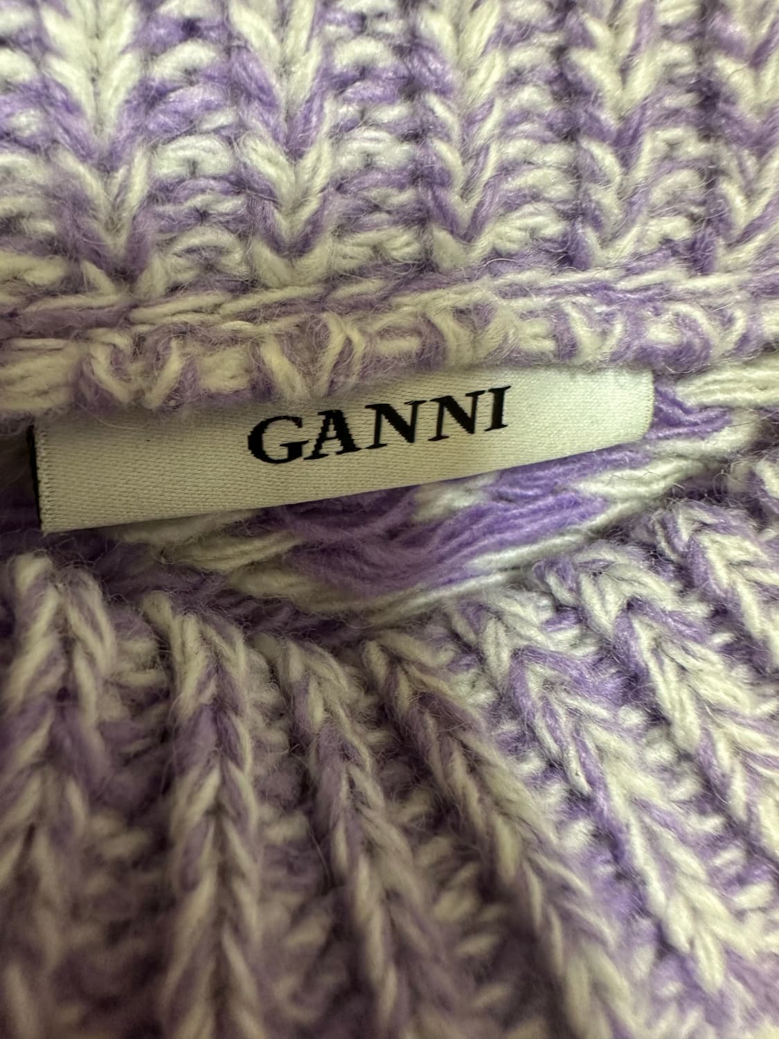 GANNI 가니퍼플 패턴 니트 스웨터 상품이미지8