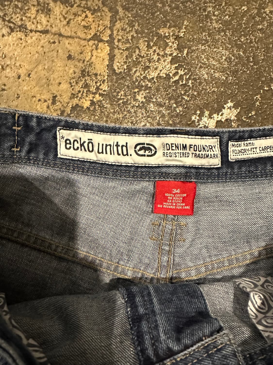 빈티지 00s 에코 언리미트 데님 반바지 상품이미지5