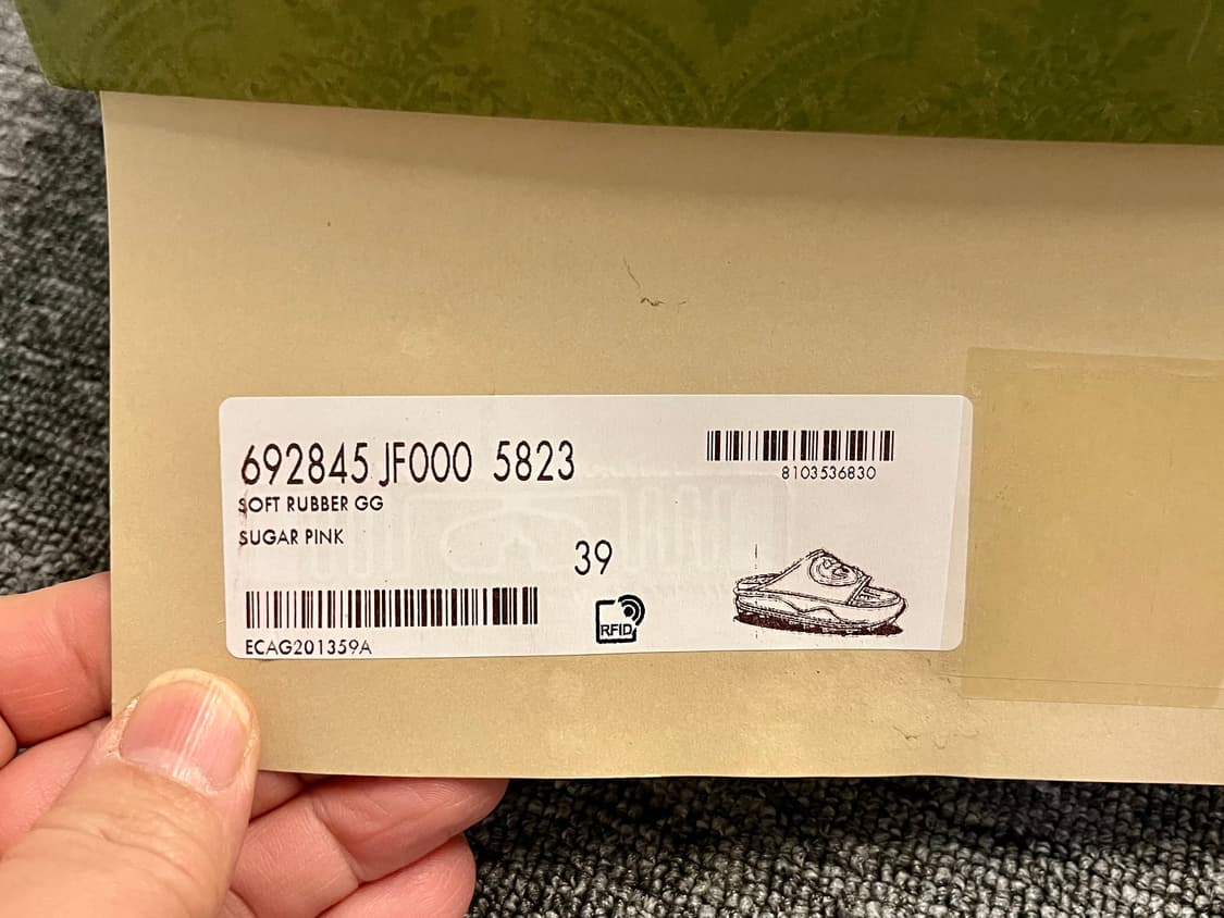 [255] 구찌 인터로킹 뮬 슬리퍼 핑크 퍼플 새제품 39  상품이미지7