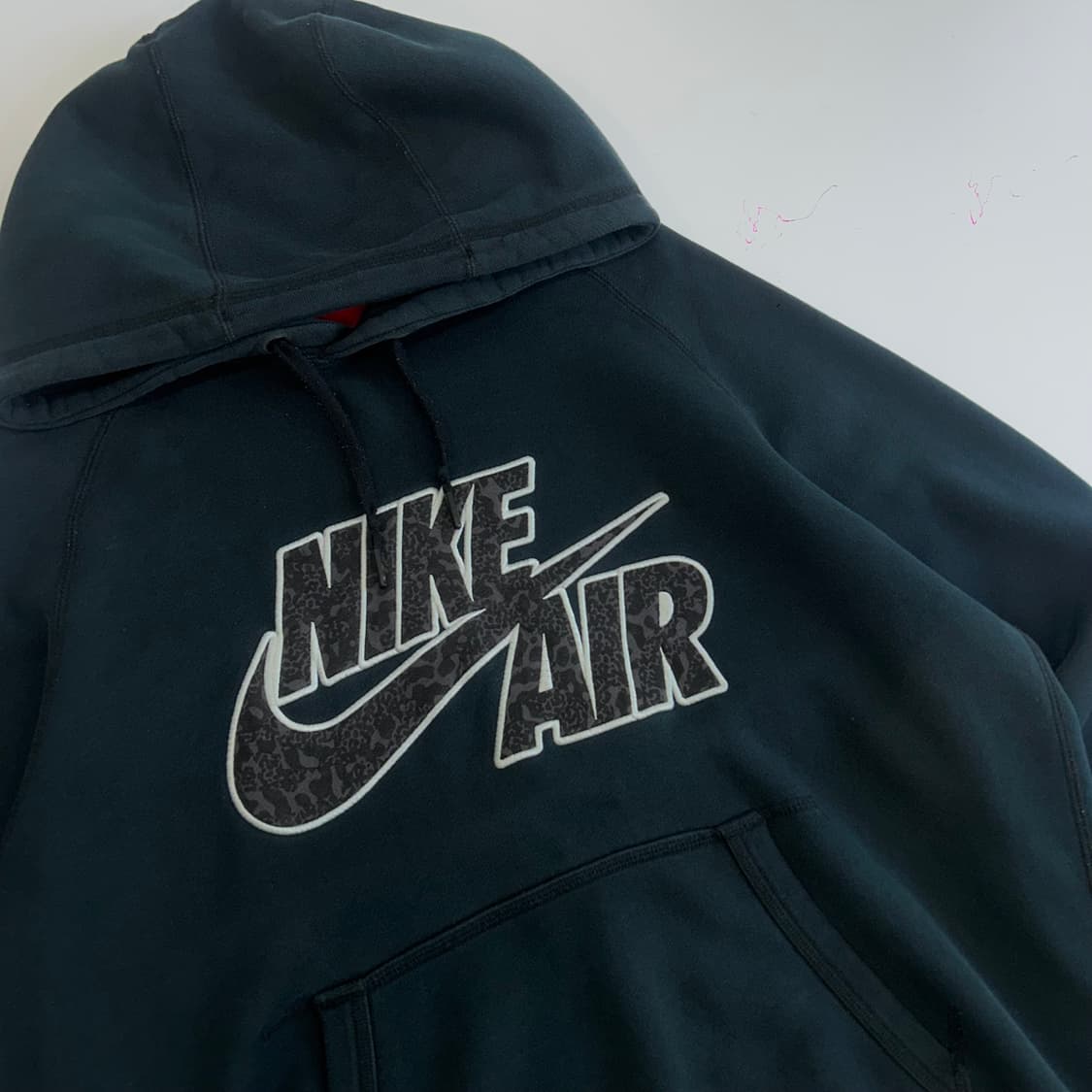 Nike air 나이키 에어 레오파드 로고 다크그린 후드티 상품이미지4