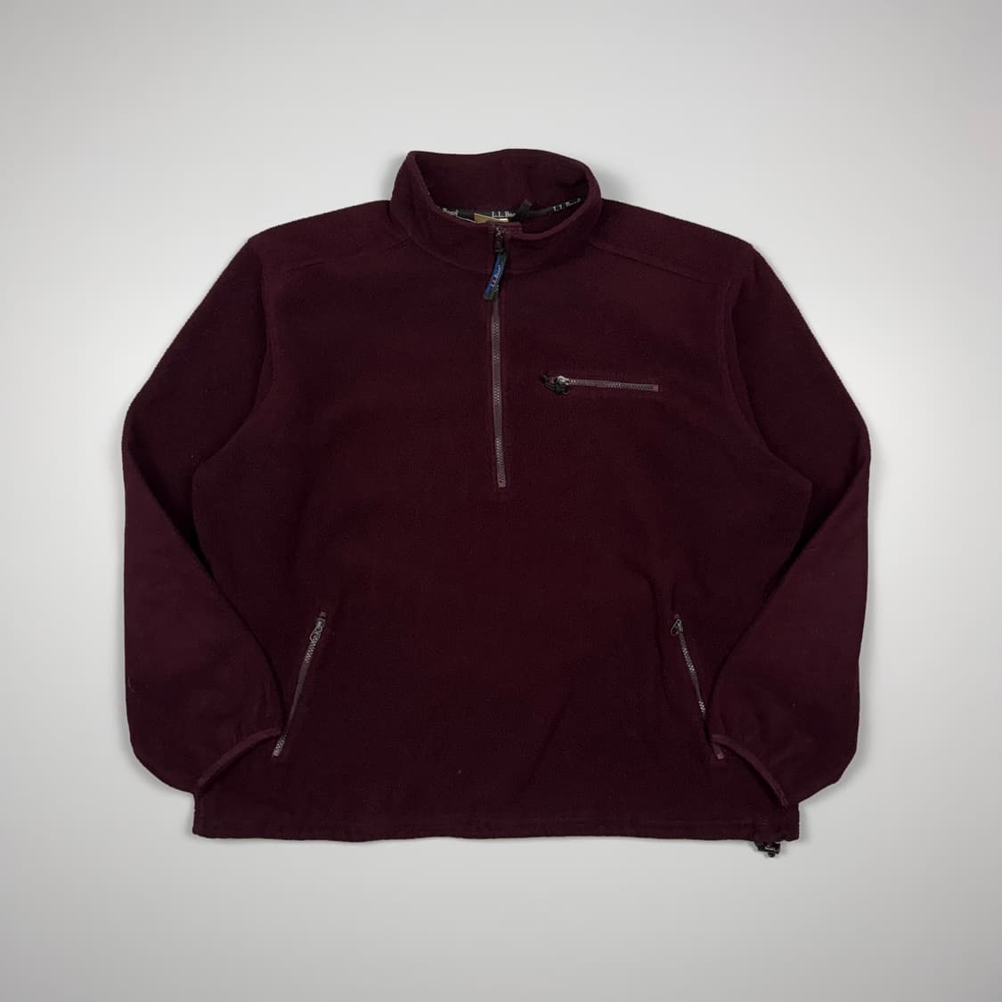 (110) 90s 엘엘빈 플리스 풀오버 버건디 상품이미지1