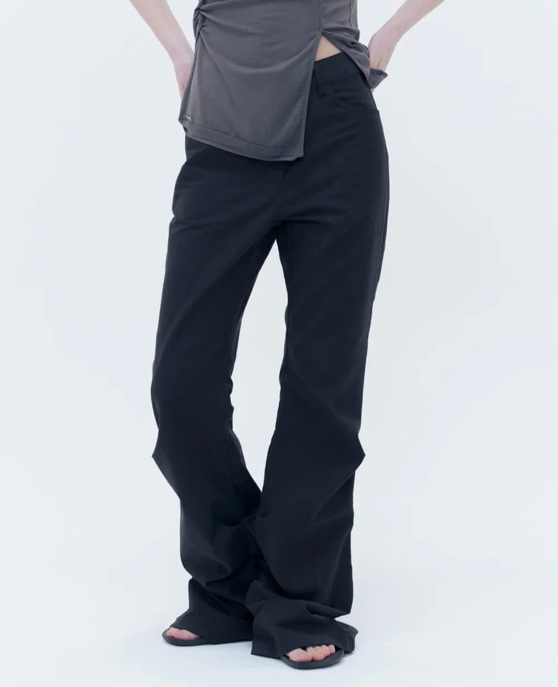 미세키서울 cotton shirring bootscut pants 상품이미지2