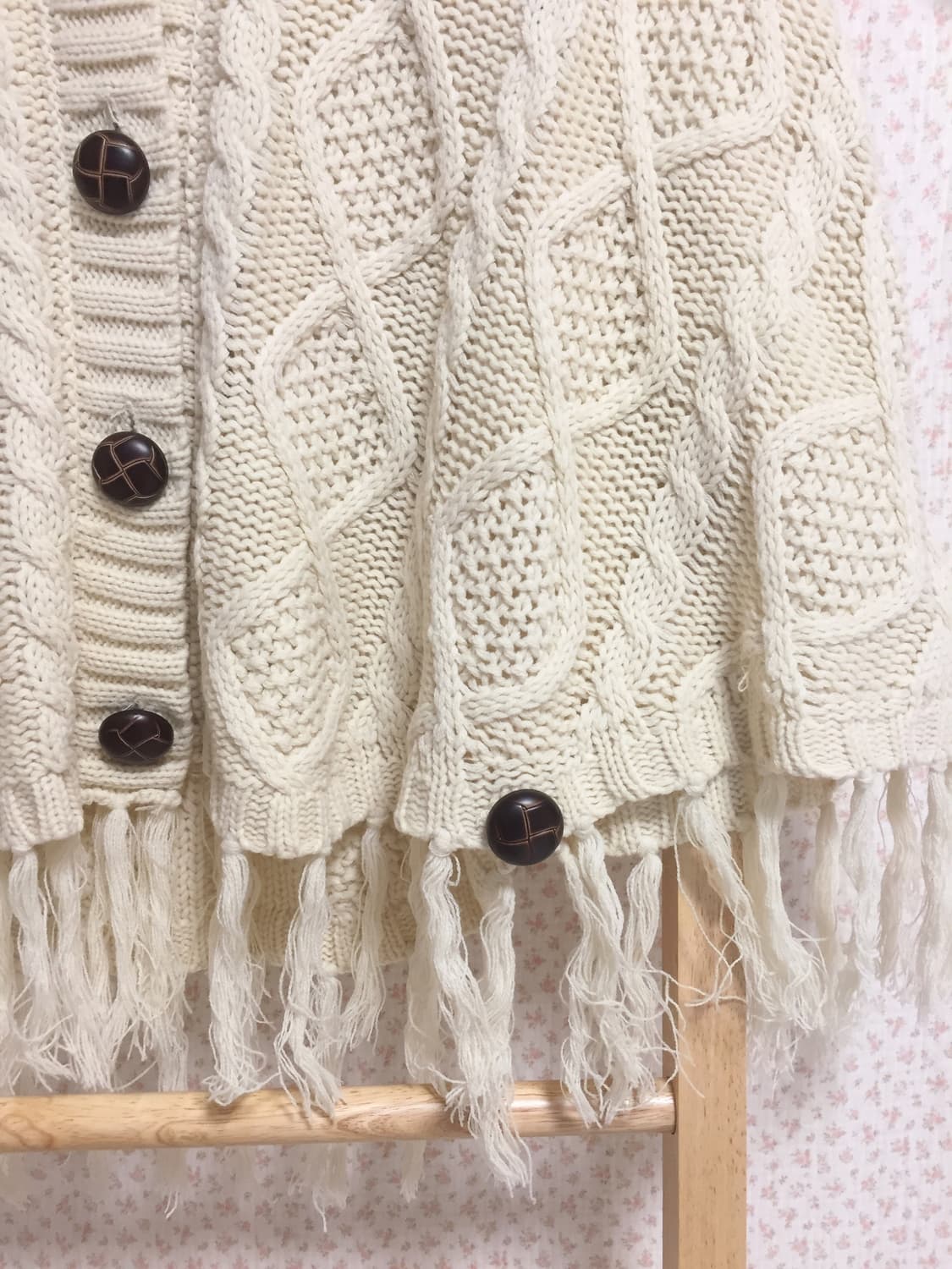 빈티지 사와코 모리걸 메론빵단추 케이프 상품이미지7