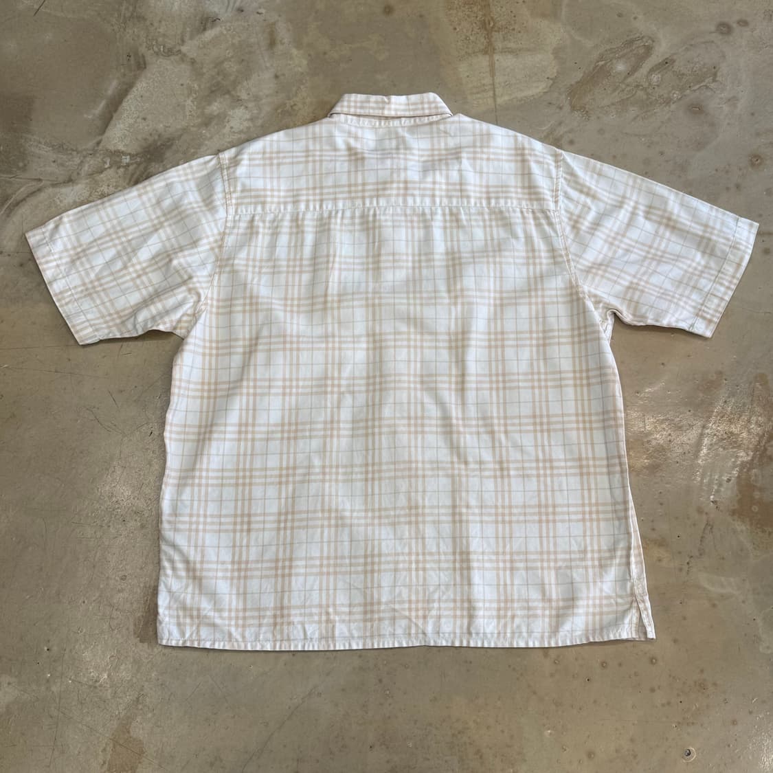 L 버버리 화이트 체크 반팔 셔츠 상품이미지3