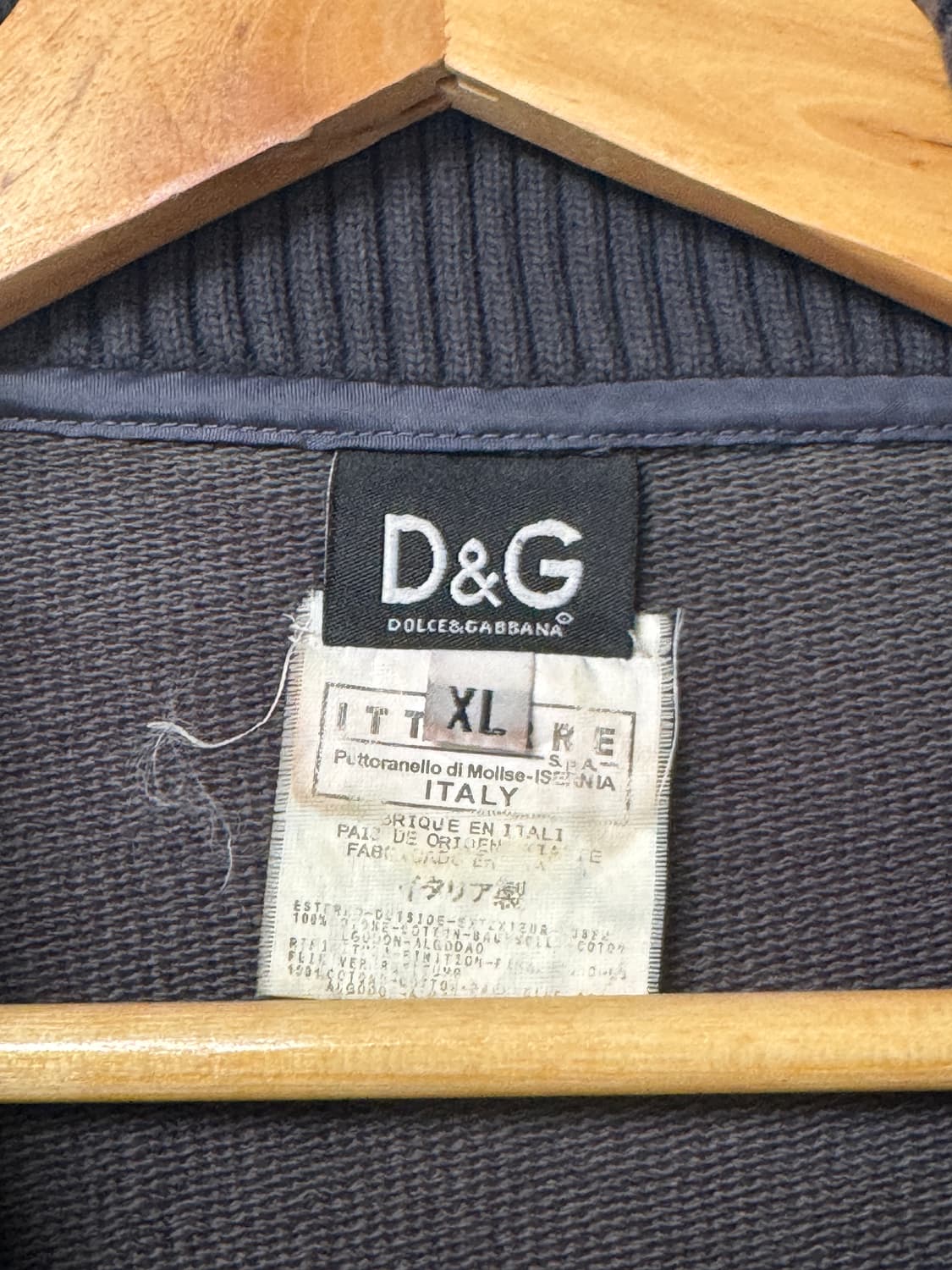돌체앤가바나 하이넥 집업 자켓 00s XL 상품이미지8