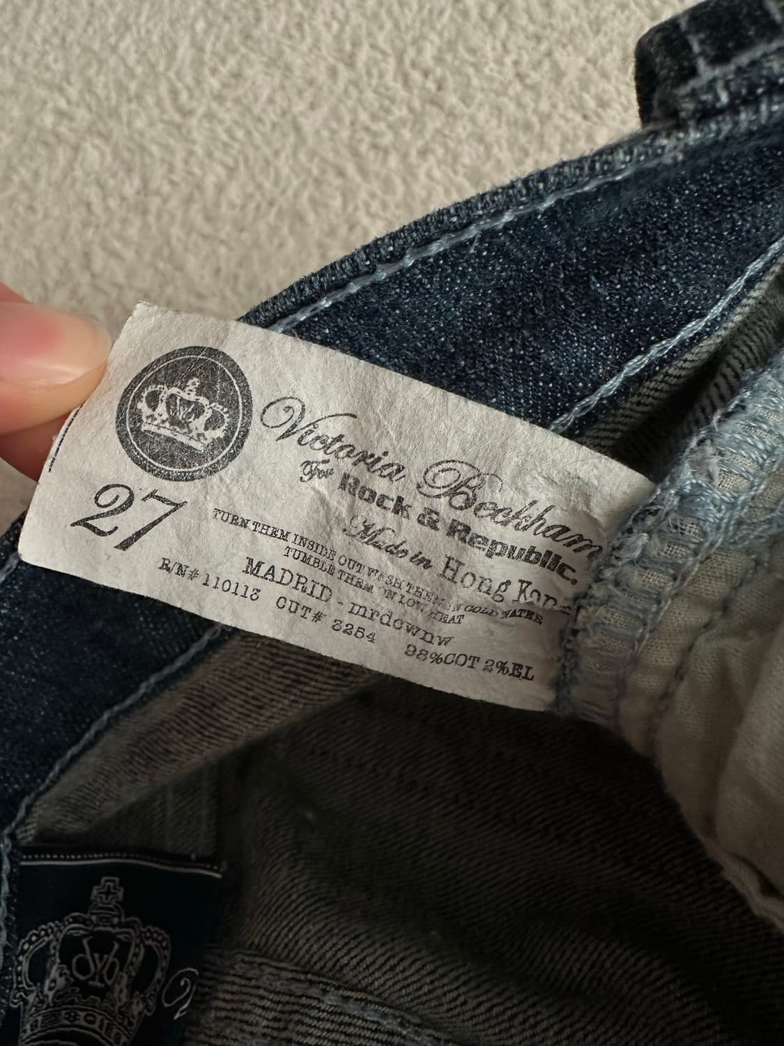 00's 빅토리아 베컴 X 락앤리퍼블릭 부츠컷 데님팬츠 y2k 갸루 상품이미지9