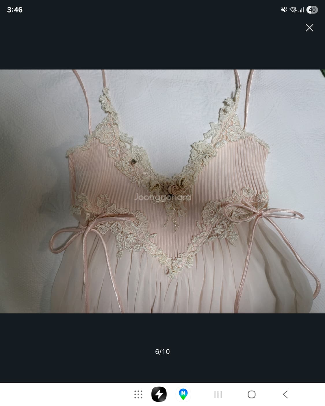 명품 수입 잠옷 나이트 웨어 Jonquil 시쓰루 피치 상품이미지6