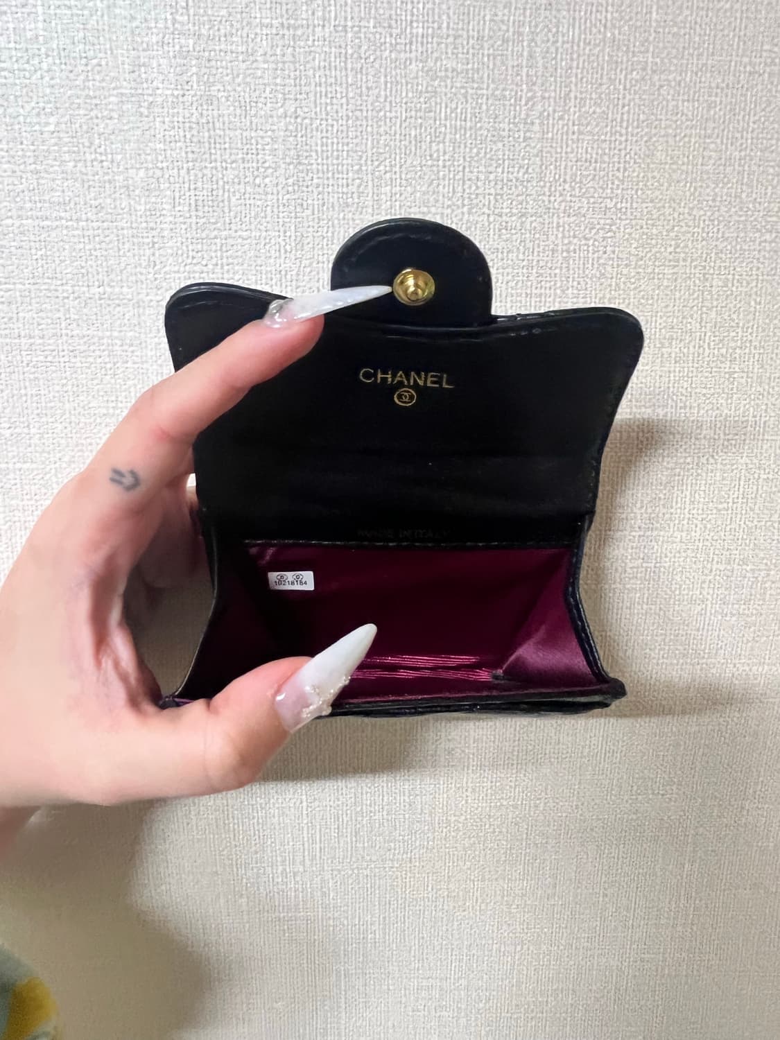 샤넬 퀄링 카드지갑 금장 상품이미지3