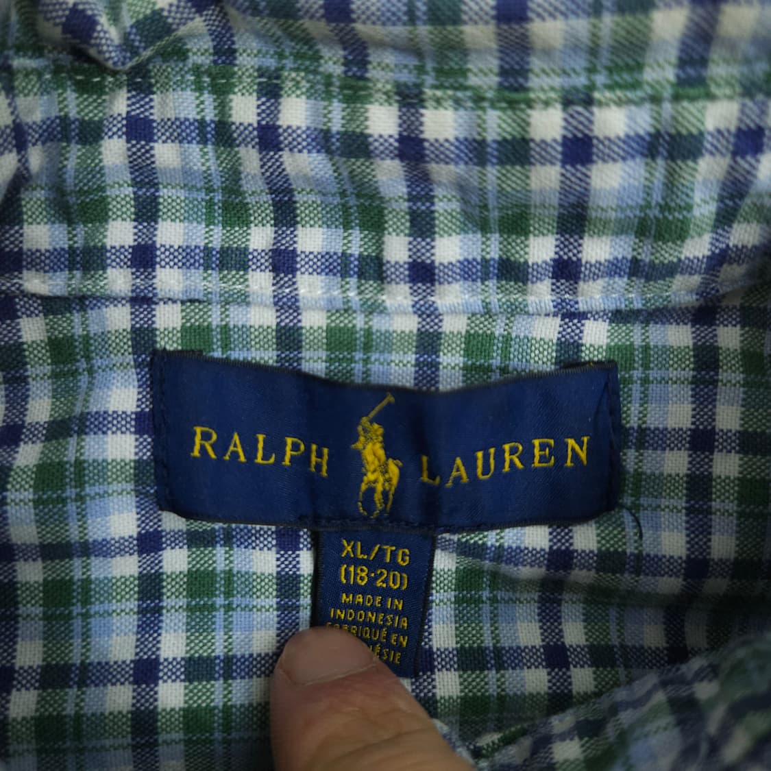 폴로 랄프 로렌 체크 셔츠 XL18-20 상품이미지4