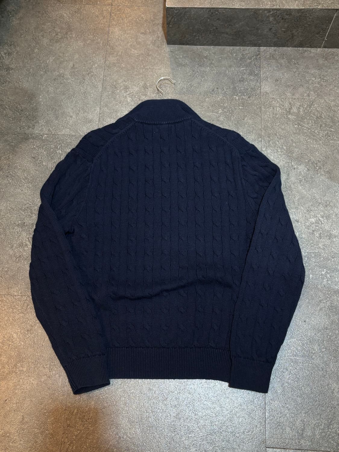 폴로 랄프로렌 하프집업 케이블 꽈배기 니트 스웨터 XL 상품이미지3