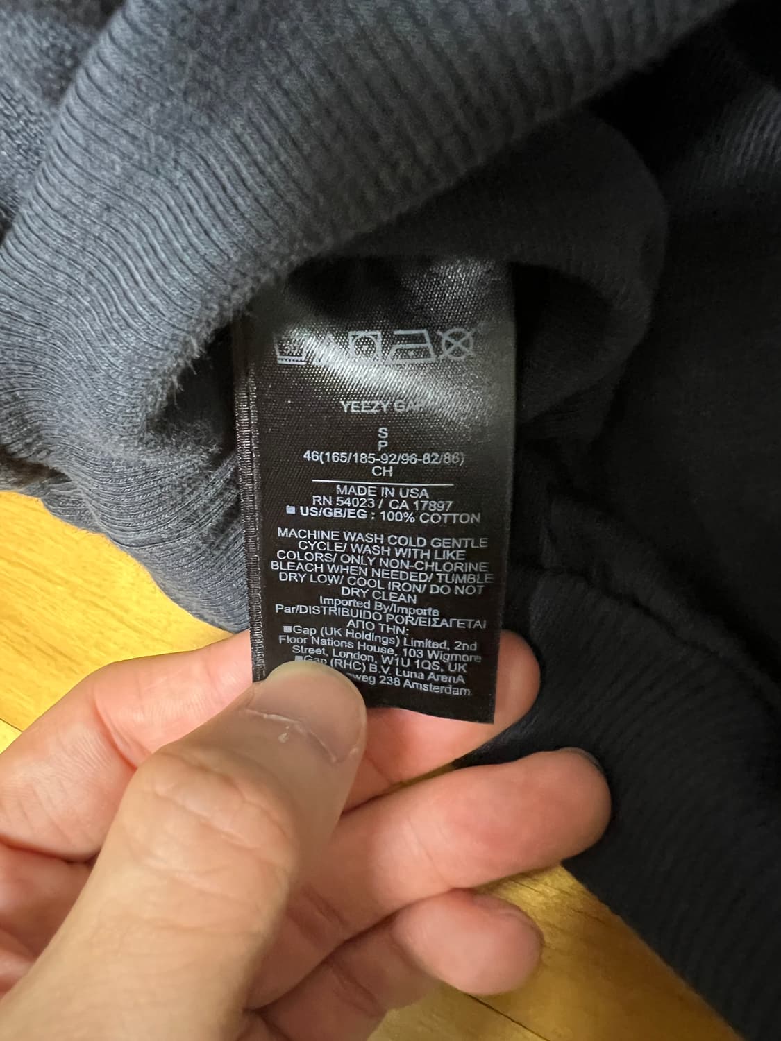 이지갭 도브 워시드 블랙 후드 s 상품이미지3