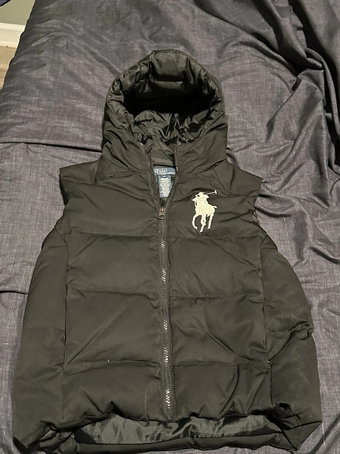 폴로 빅 포니 패딩조끼 블랙 상품이미지1