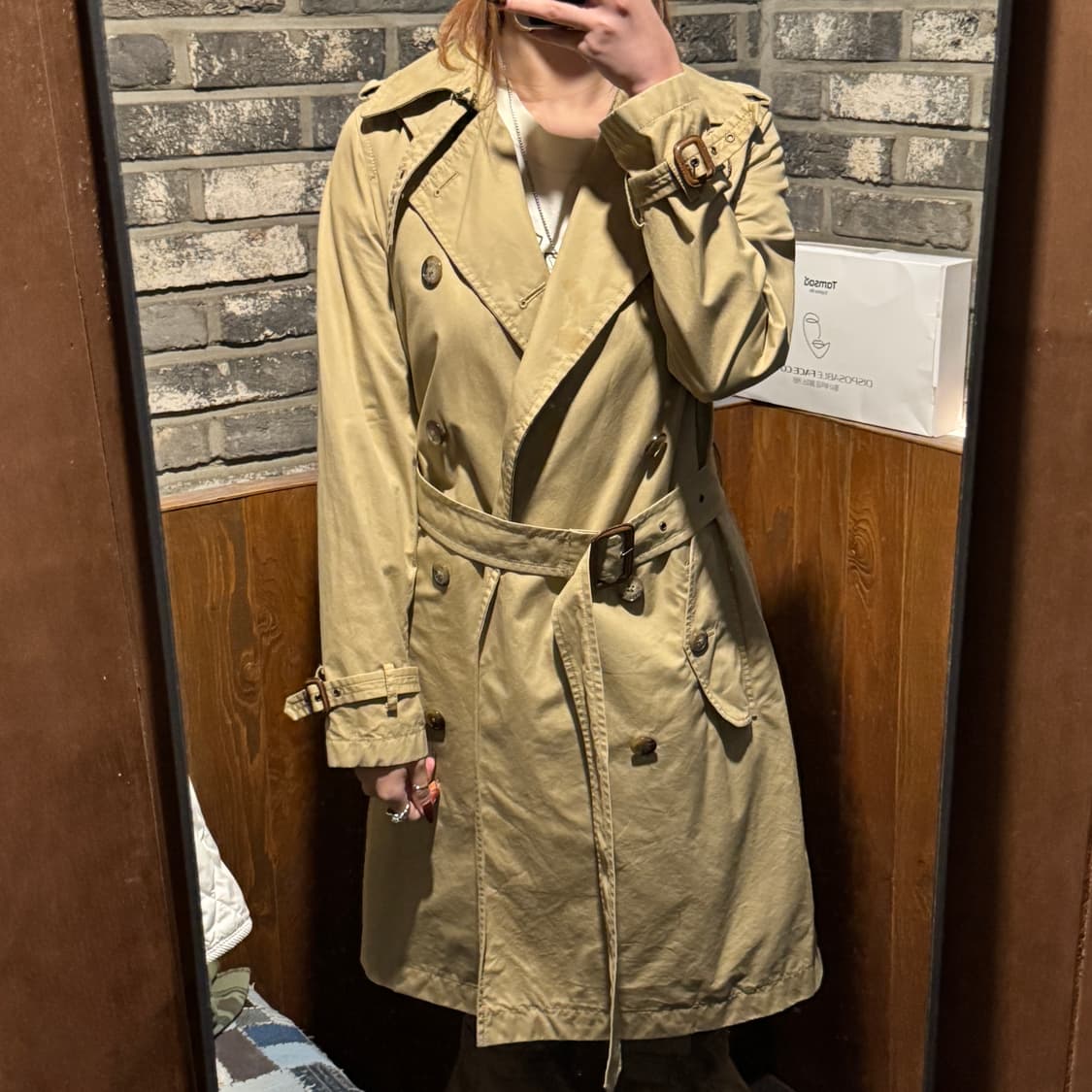 여S) 폴로 랄프로렌 베이지 벨티드 트렌치코트 상품이미지10