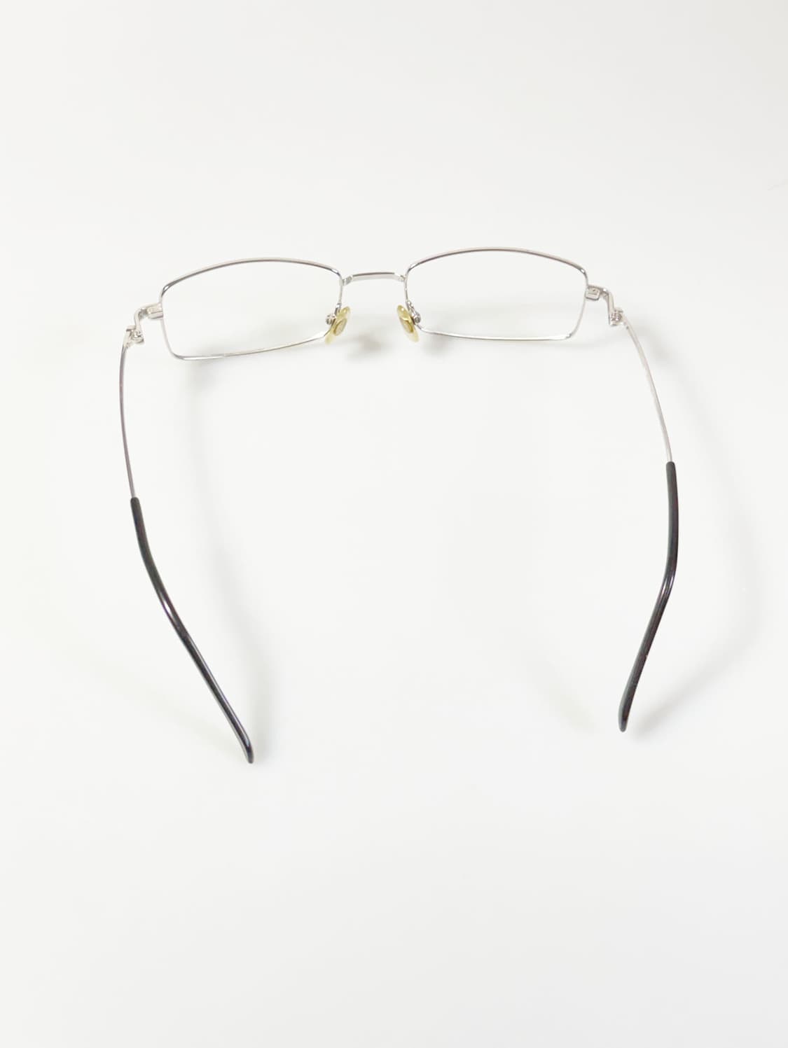 UNO 실버 메탈 슬림 스퀘어 프레임 빈티지 안경 상품이미지5