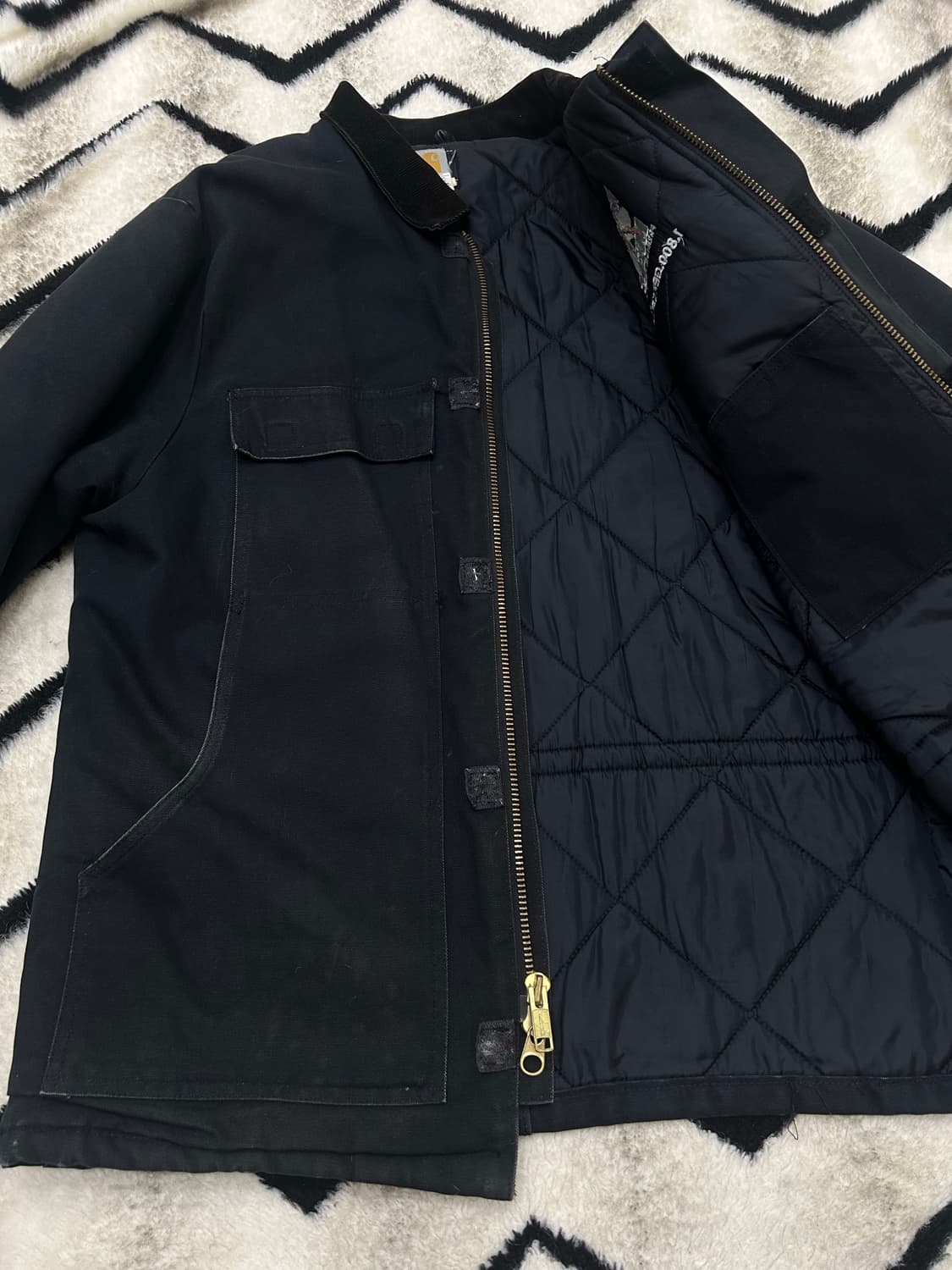 [3XL]칼하트USA 트레디셔널 코트 자켓/퀄팅안감/블랙 상품이미지3