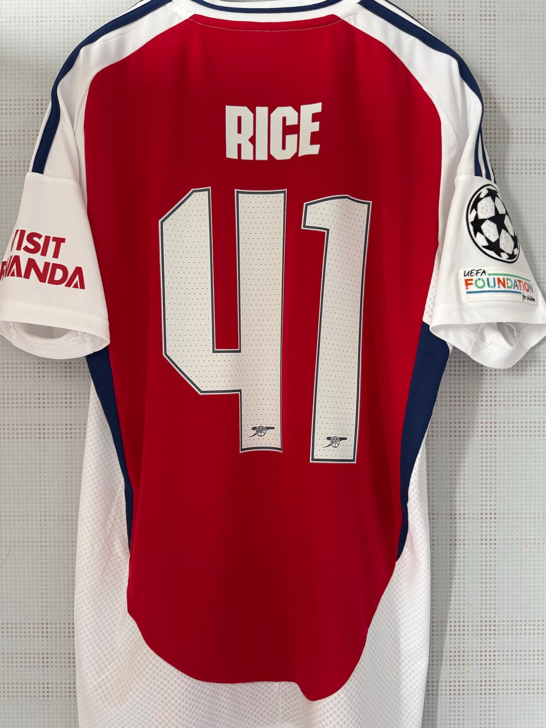 아스날 24/25 유니폼 정품 라이스 챔스마킹 상품이미지1