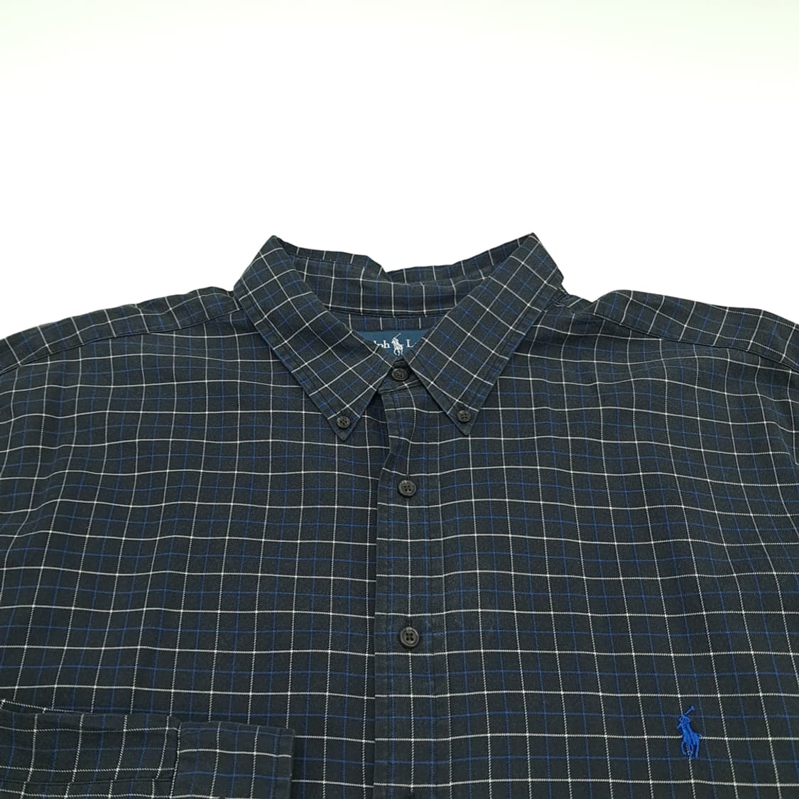 CN713 3XLT 폴로 랄프로렌 블랙 마이크로체크 긴팔 셔츠 남방 상품이미지3