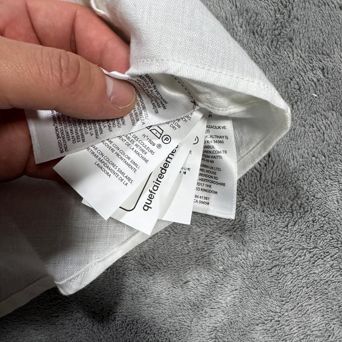 폴로 랄프로렌 여성 린넨 셔츠 화이트 반팔 셔츠 상품이미지6