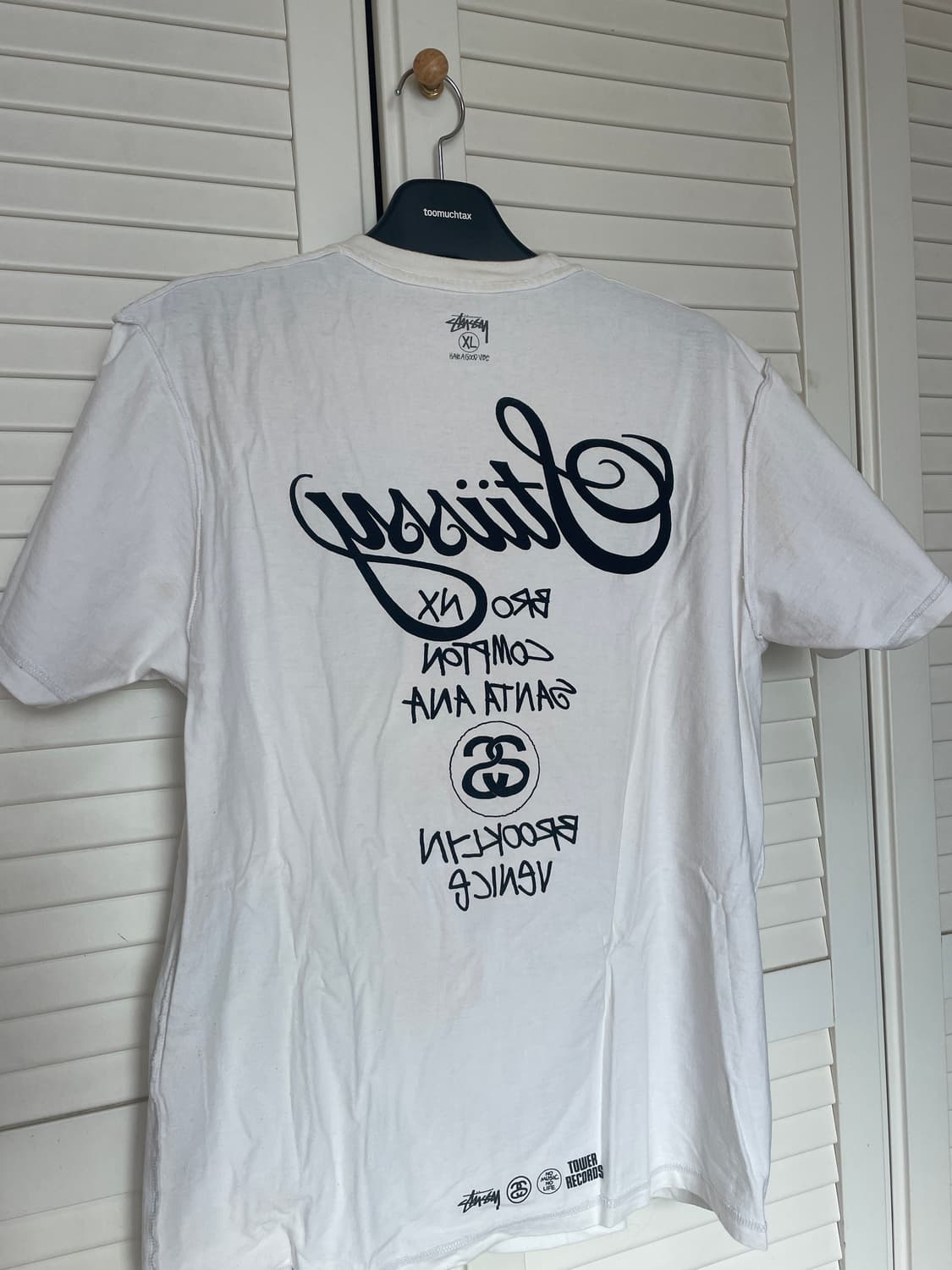Stussy No Music No Life 남성 반팔 티셔츠 상품이미지7