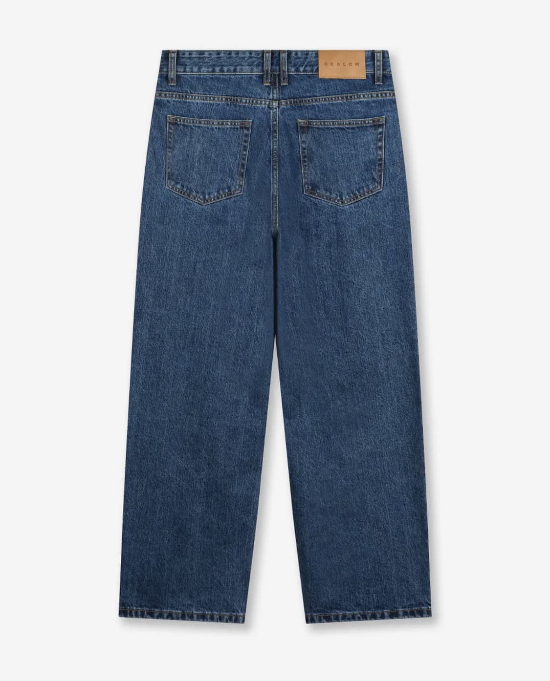 (새상품) 비슬로우 콘밀 딥 원턱 데님 진 medium washed 중청 상품이미지2