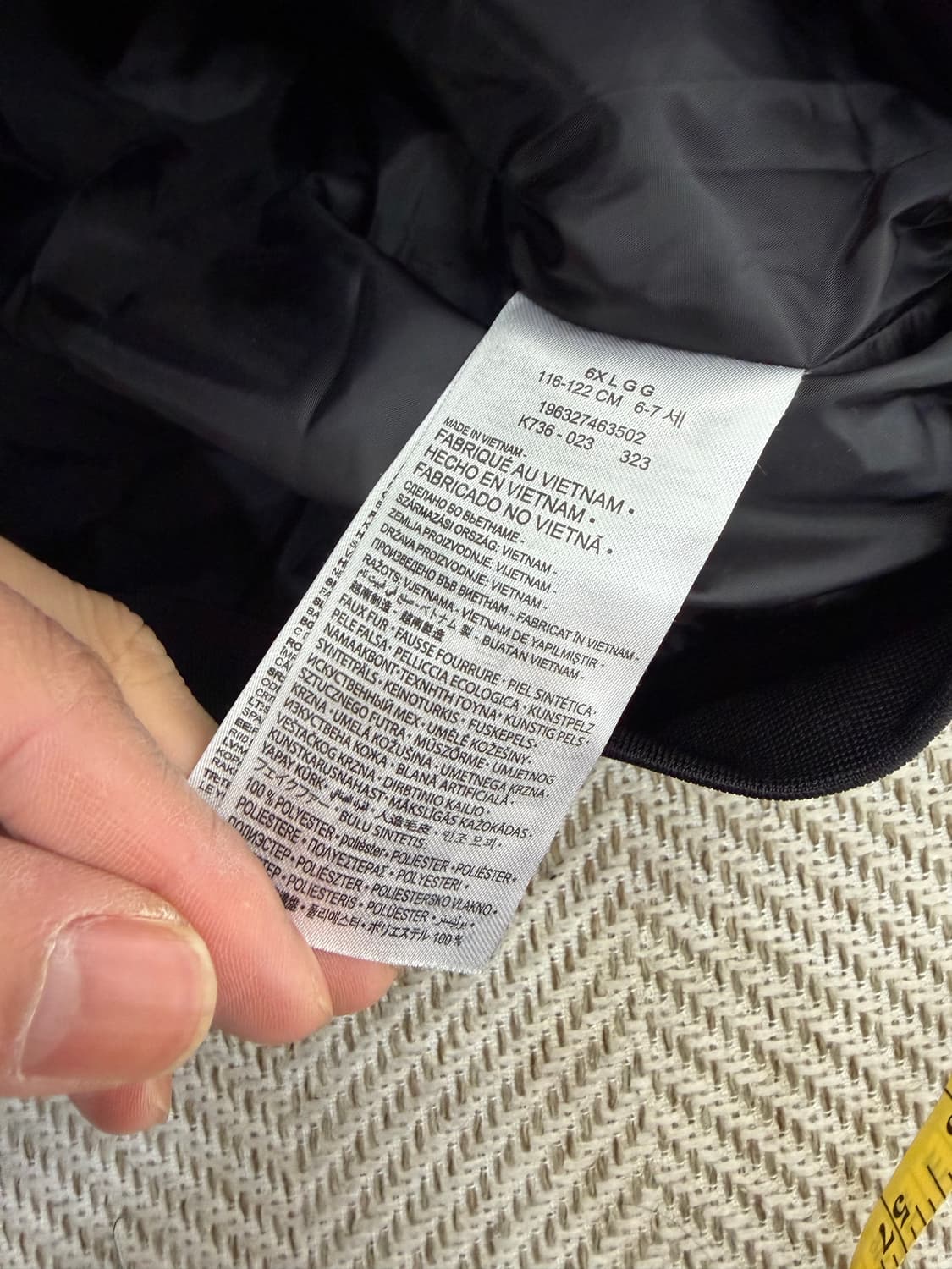 정품) 나이키 키즈 블랙 퍼 후리스 자켓 6-7Y 상품이미지8